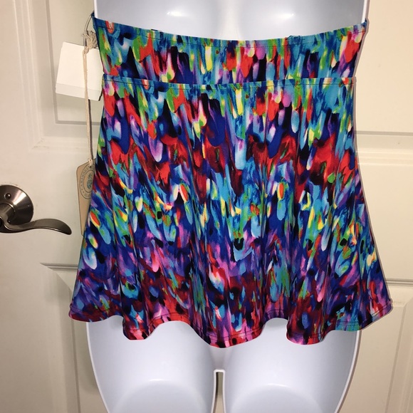 Caribbean Joe Swimsuit Top Multicolored SZ 8 NWT - Picture 9 of 9